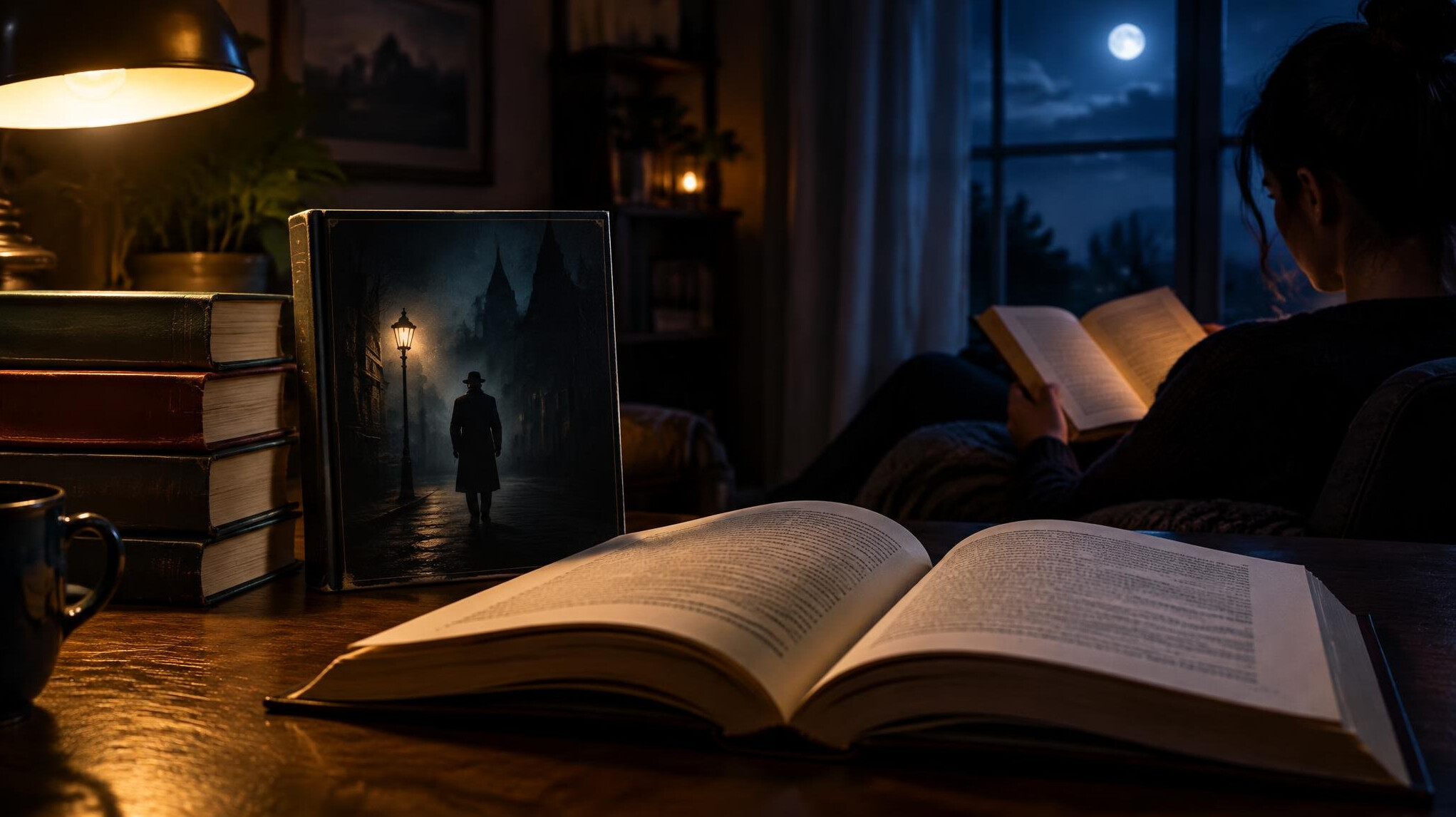 open book on table